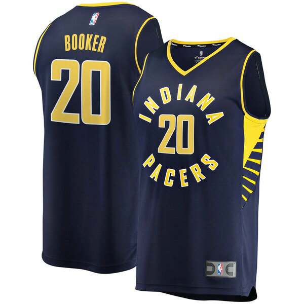 Maillot Indiana Pacers Homme Trevor Booker 20 Icon Edition Bleu marin